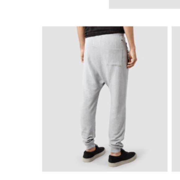 AllSaints Zodiac Cotton Sweat Pants Jogger Drawstring Zip Pocket Pants Harem Tan - Picture 13 of 16